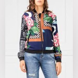 Desigual Boho Cassidy Bomber Lightweight Jacket Size 36/Small